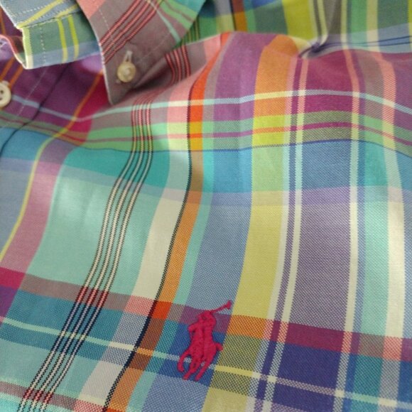 Ralph Lauren men's multicolor cotton long sleeve button down Sz XXL - Picture 2 of 8